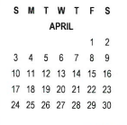 District School Academic Calendar for Sierra Middle for April 2022