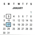 District School Academic Calendar for Chemawa Middle for January 2022