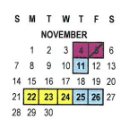 District School Academic Calendar for Riverside Unified Independent Study for November 2021