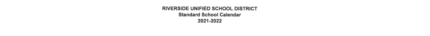District School Academic Calendar for Riverside Unified Independent Study