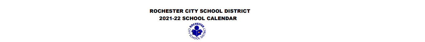 District School Academic Calendar for School  3-nathaniel Rochester