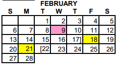 District School Academic Calendar for Rockdale High School for February 2022