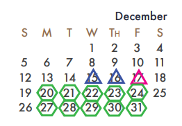 District School Academic Calendar for Cullins-lake Pointe Elementary for December 2021