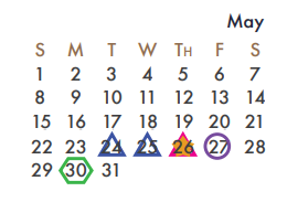 District School Academic Calendar for Virginia Reinhardt Elementary for May 2022