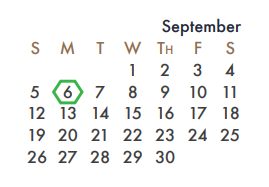 District School Academic Calendar for Nebbie Williams Elementary for September 2021