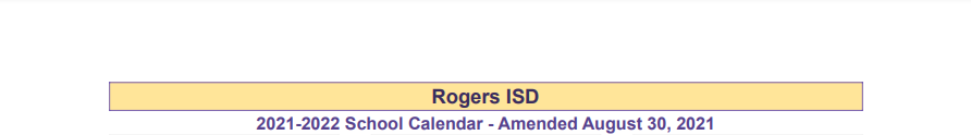 District School Academic Calendar for Bell County Jjaep