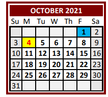 District School Academic Calendar for Roosevelt High School for October 2021