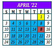 District School Academic Calendar for Roscoe Elementary for April 2022