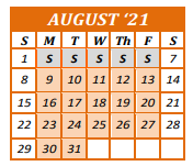 District School Academic Calendar for Roscoe High School for August 2021