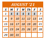 District School Academic Calendar for Hobbs Alter Ed Co-op for August 2021