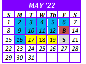 District School Academic Calendar for Roscoe High School for May 2022