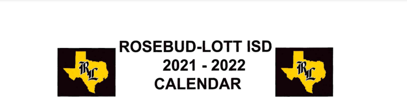 District School Academic Calendar for Rosebud-lott Daep