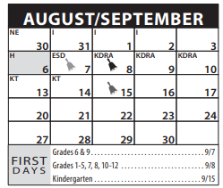 District School Academic Calendar for Clear Lake Elementary School for August 2021