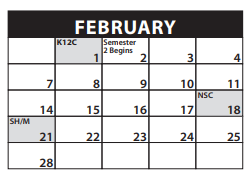 District School Academic Calendar for Kennedy Elementary School for February 2022