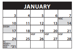 District School Academic Calendar for Richmond Elementary School for January 2022