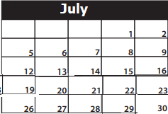 District School Academic Calendar for Houck Middle School for July 2021