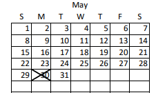 District School Academic Calendar for Guadalupe School for May 2022