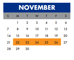 District School Academic Calendar for Wm B Travis Elementary for November 2021