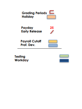 District School Academic Calendar Legend for San Augustine High School