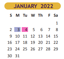 District School Academic Calendar for Amador R Rodriguez Juvenile Boot C for January 2022