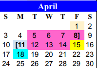 District School Academic Calendar for Anna Norman Collins Primary for April 2022