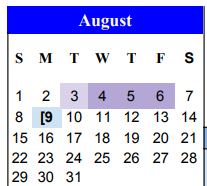 District School Academic Calendar for Archie Parr Elementary for August 2021