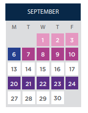 District School Academic Calendar for Horace Mann Middle for September 2021