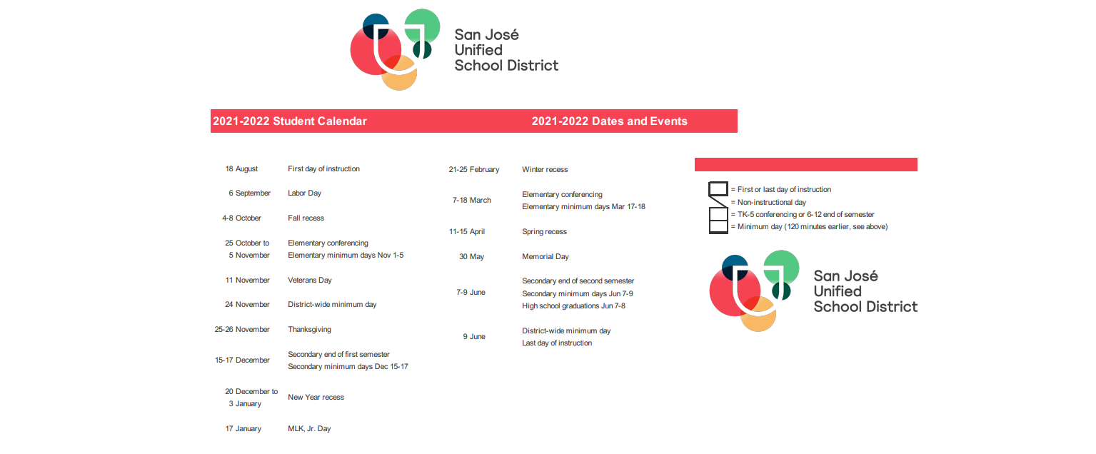 District School Academic Calendar Key for Muir (john) Middle