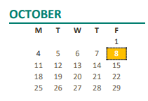 District School Academic Calendar for Twin Lakes Elementary for October 2021