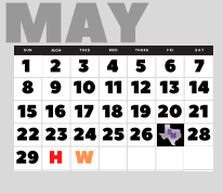 District School Academic Calendar for Pride High School for May 2022