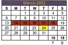 District School Academic Calendar for San Saba Elementary for March 2022