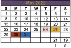 District School Academic Calendar for San Saba Elementary for May 2022