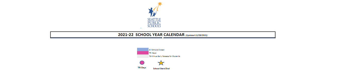 District School Academic Calendar Key for Head Start