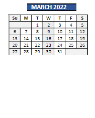 District School Academic Calendar for John Stanford International Elementary for March 2022