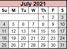 District School Academic Calendar for Seymour Elementary for July 2021