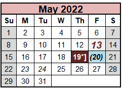 District School Academic Calendar for Seymour Middle School for May 2022