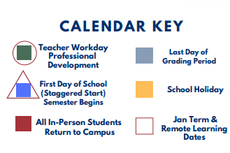 District School Academic Calendar Legend for Shelby County East Middle School