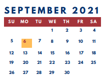 District School Academic Calendar for Simpsonville Elementary School for September 2021