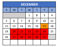 District School Academic Calendar for Shepherd Intermediate for December 2021