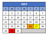 District School Academic Calendar for Shepherd Middle for May 2022