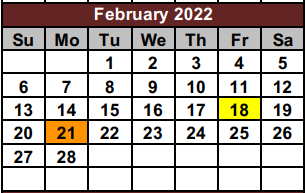 District School Academic Calendar for Crutchfield Elementary for February 2022