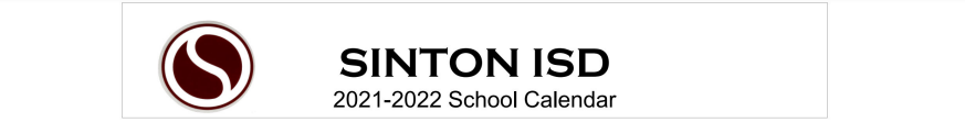 District School Academic Calendar for Sinton Elementary