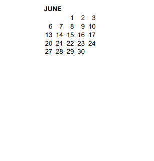 District School Academic Calendar for Flex - 45 for June 2022