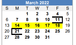 District School Academic Calendar for Austin Elementary for March 2022