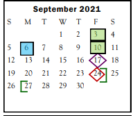 District School Academic Calendar for Sonora Elementary for September 2021