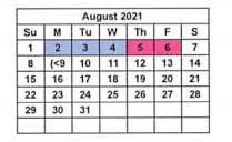 District School Academic Calendar for Athens Elementary School for August 2021