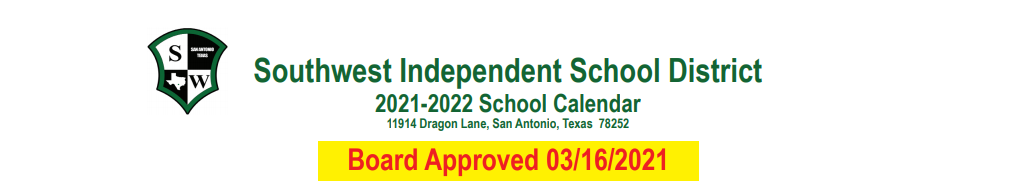 District School Academic Calendar for Medio Creek Elementary