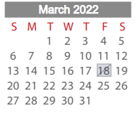 District School Academic Calendar for Splendora H S for March 2022
