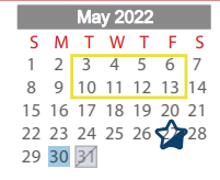 District School Academic Calendar for Splendora H S for May 2022
