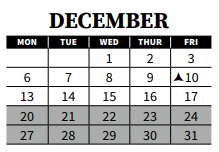 District School Academic Calendar for Audubon Elementary for December 2021
